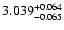 $\rm 3.039_{-0.065}^{+0.064}$