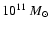 $10^{11}~M_\odot$