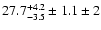 $27.7^{+4.2}_{-3.5} \pm 1.1 \pm 2$