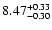 $\rm 8.47^{+0.33}_{-0.30}$