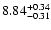 $\rm 8.84^{+0.34}_{-0.31}$