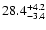 $\rm 28.4^{+4.2}_{-3.4}$