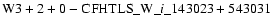 ${\rm W}3+2+0-{\rm CFHTLS\_W}\_i\_143023+543031$