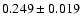 $0.249 \pm 0.019$
