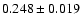$0.248 \pm 0.019$