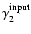 $\gamma_2^{\rm {input}}$