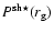 $P^{\rm sh\star}(r_{\rm g})$