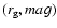 $(r_{\rm g}, mag)$