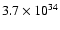 $3.7\times 10^{34}$