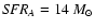${\it SFR}_A=14~ M_{\odot}$