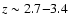 $z\sim 2.7{-}3.4$