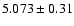 $5.073\pm0.31$