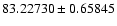 $83.22730\pm0.65845$