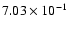$7.03\times 10^{-1}$