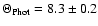$\Theta_{\rm Phot}=8.3\pm0.2$