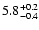 $\rm 5.8_{-0.4}^{+0.2}$