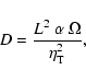 \begin{displaymath}D = \frac{L^2~ \alpha~ {\Omega}}{\eta_{\rm T}^2},
\end{displaymath}