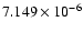 $ 7.149\times 10^{ -6}$