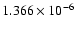 $ 1.366\times 10^{ -6}$