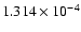 $ 1.314\times 10^{ -4}$