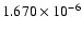 $ 1.670\times 10^{ -6}$