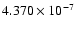 $ 4.370\times 10^{ -7}$