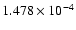$ 1.478\times 10^{ -4}$