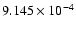$ 9.145\times 10^{ -4}$