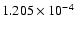 $ 1.205\times 10^{ -4}$