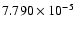 $ 7.790\times 10^{ -5}$