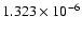 $ 1.323\times 10^{ -6}$
