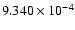 $ 9.340\times 10^{ -4}$