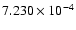 $ 7.230\times 10^{ -4}$