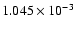 $ 1.045\times 10^{ -3}$