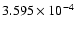 $ 3.595\times 10^{ -4}$