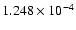 $ 1.248\times 10^{ -4}$