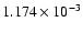 $ 1.174\times 10^{ -3}$