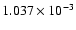 $ 1.037\times 10^{ -3}$