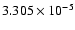 $ 3.305\times 10^{ -5}$