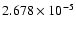 $ 2.678\times 10^{ -5}$