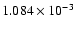 $ 1.084\times 10^{ -3}$