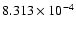 $ 8.313\times 10^{ -4}$