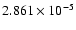 $ 2.861\times 10^{ -5}$
