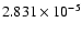 $ 2.831\times 10^{ -5}$