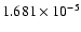 $ 1.681\times 10^{ -5}$
