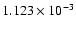 $ 1.123\times 10^{ -3}$