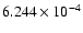 $ 6.244\times 10^{ -4}$