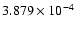 $ 3.879\times 10^{ -4}$