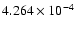 $ 4.264\times 10^{ -4}$
