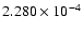 $ 2.280\times 10^{ -4}$